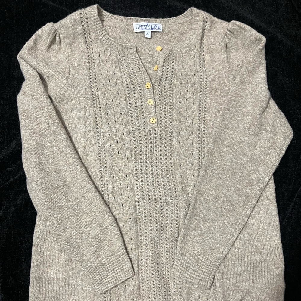Women's Beige Knit Sweater